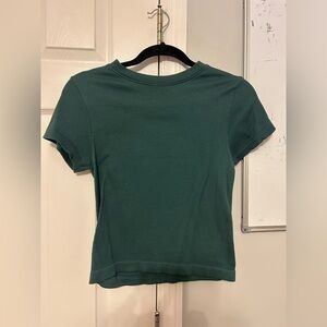 Old Navy Teal Ribbed Short Sleeve Top